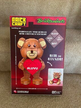 Brick Craft "Bricky Bear" 354 building piece Set, new in box